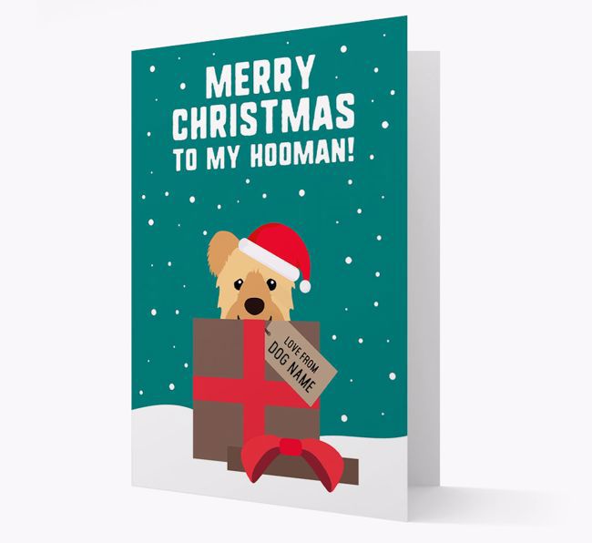 'Merry Christmas to my Hooman' - Personalized {breedFullName} Christmas Card